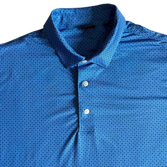Footjoy Men's Size XL Golf Polo PGA of America on Sleeve Diamond Pattern - Blue - Picture 2 of 5